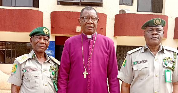Head of Zone M Corrections visits Rt. Rev. Prof. Samuel O. Ike